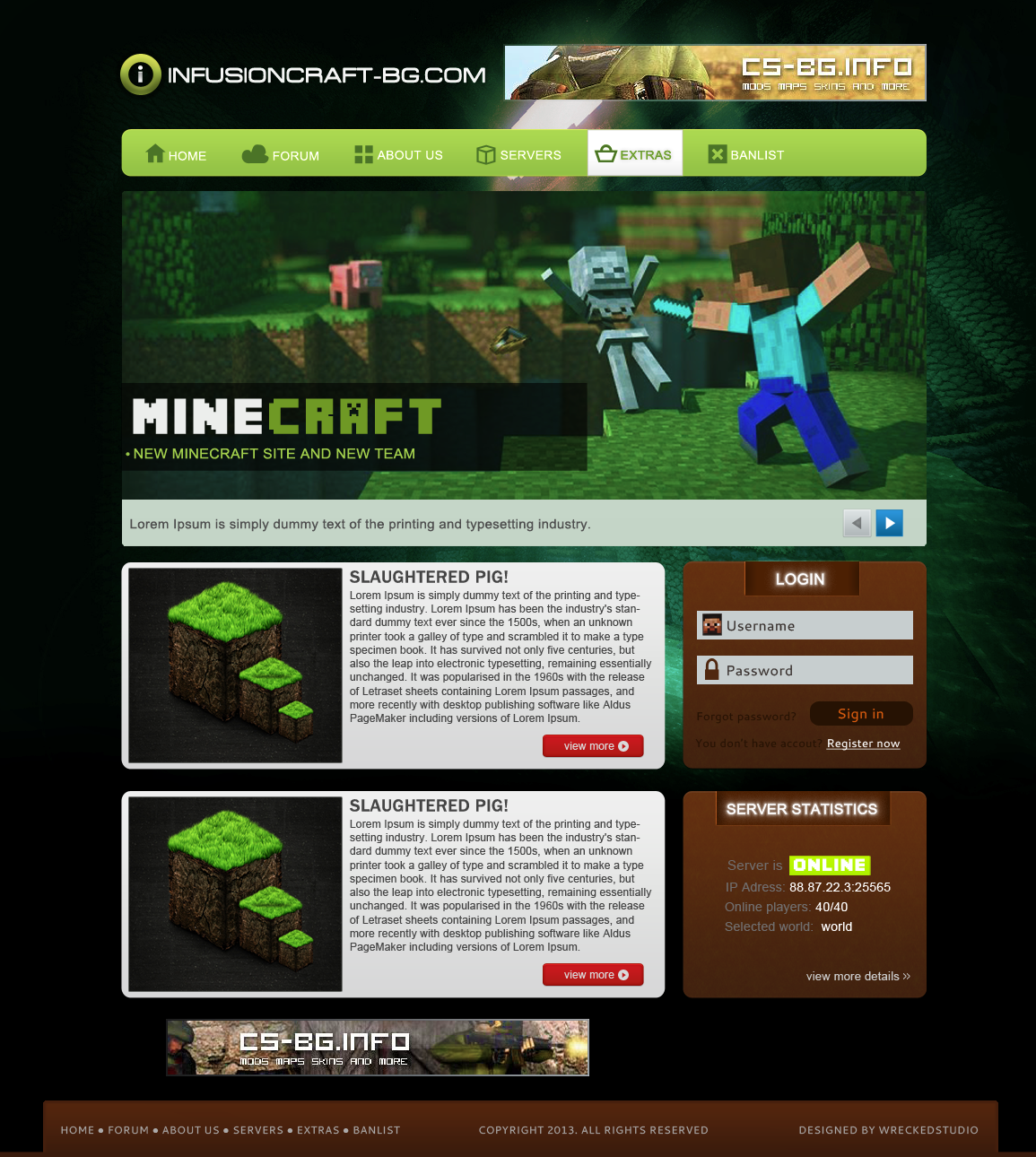 Free Simple Minecraft template by mconev on DeviantArt