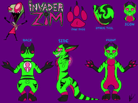 Invader Zim Fursuit Reference Sheet