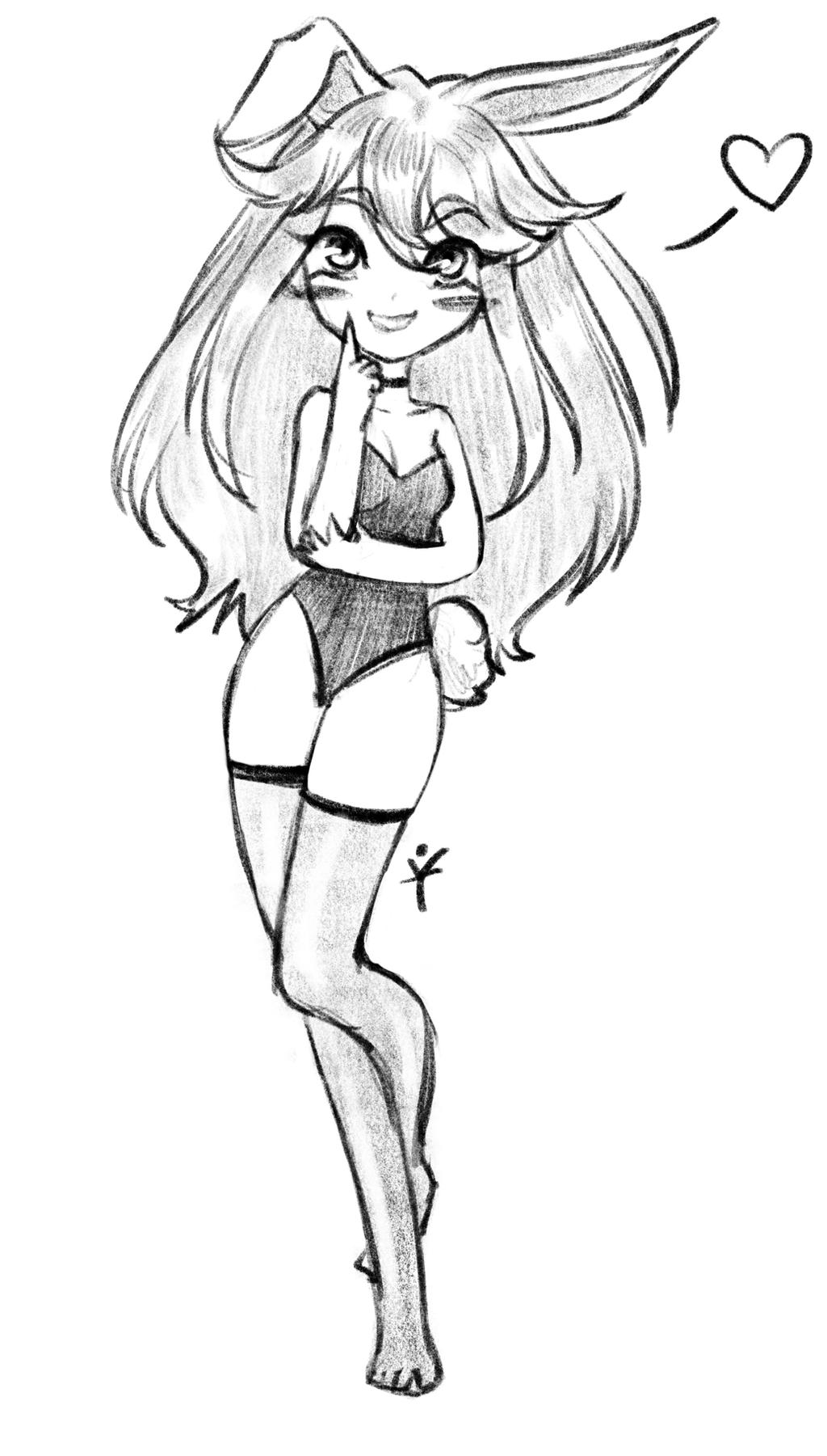 Bunny Girl Sketch by YourImaginaryTwin on DeviantArt