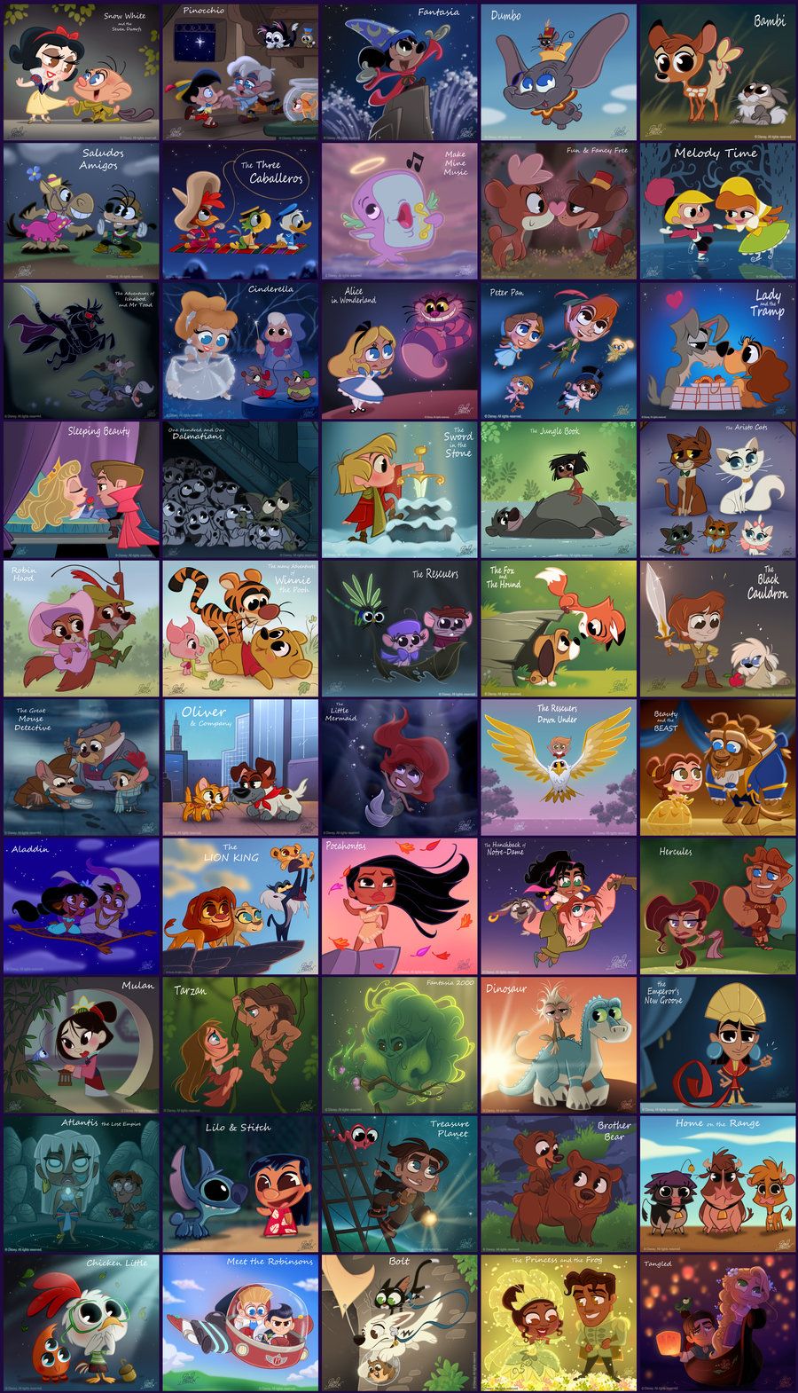Walt Disney Animation Studios: Counting Up to 50th by Rock-on-USA on DeviantArt Walt Disney Animation Studios: Counting Up to 50th by Rock-on-USA on DeviantArt