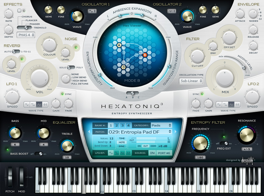 VST GUI for Hexatoniq