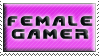 Female gamer stamp by Anajrob