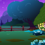 Fluttershy's Cottage Exterior (night)
