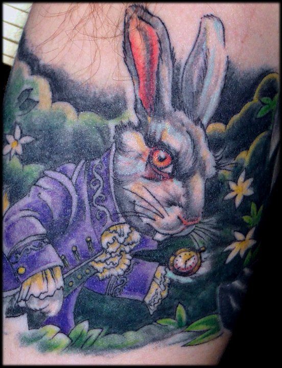 White Rabbit Tattoo by marloe