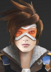 Tracer / digital paint / Overwatch