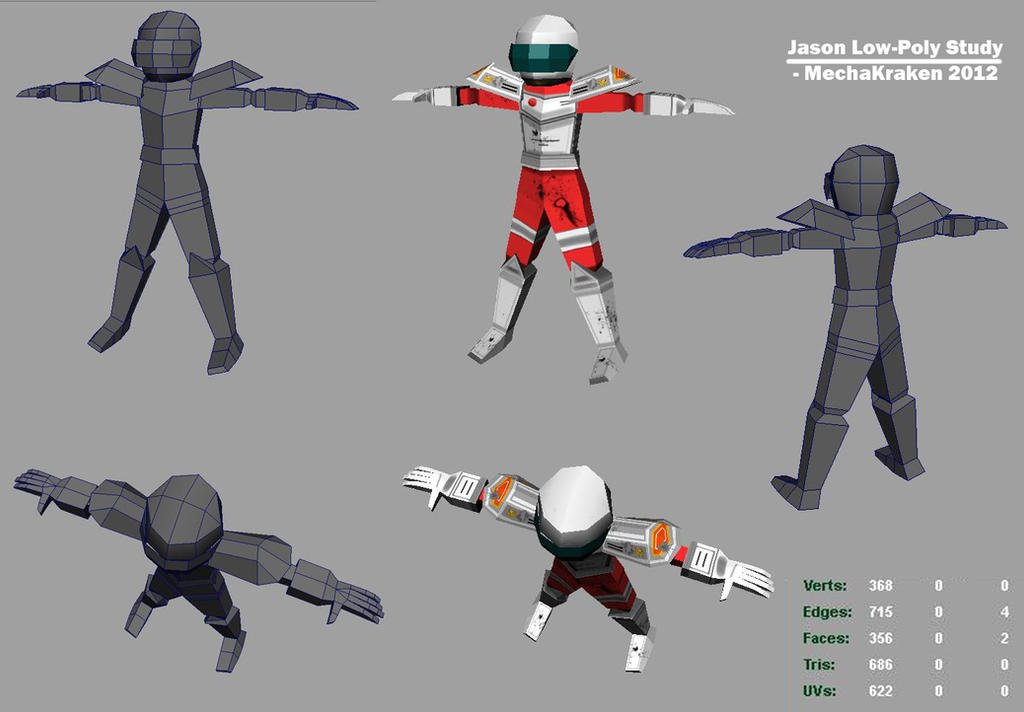 Jason Model Reference Low-Poly Jason Model Study by MechaKraken on DeviantArt