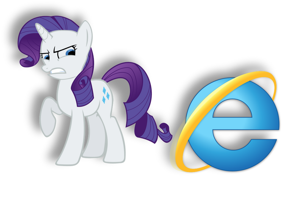 Rarity don't likes the Internet Explorer!