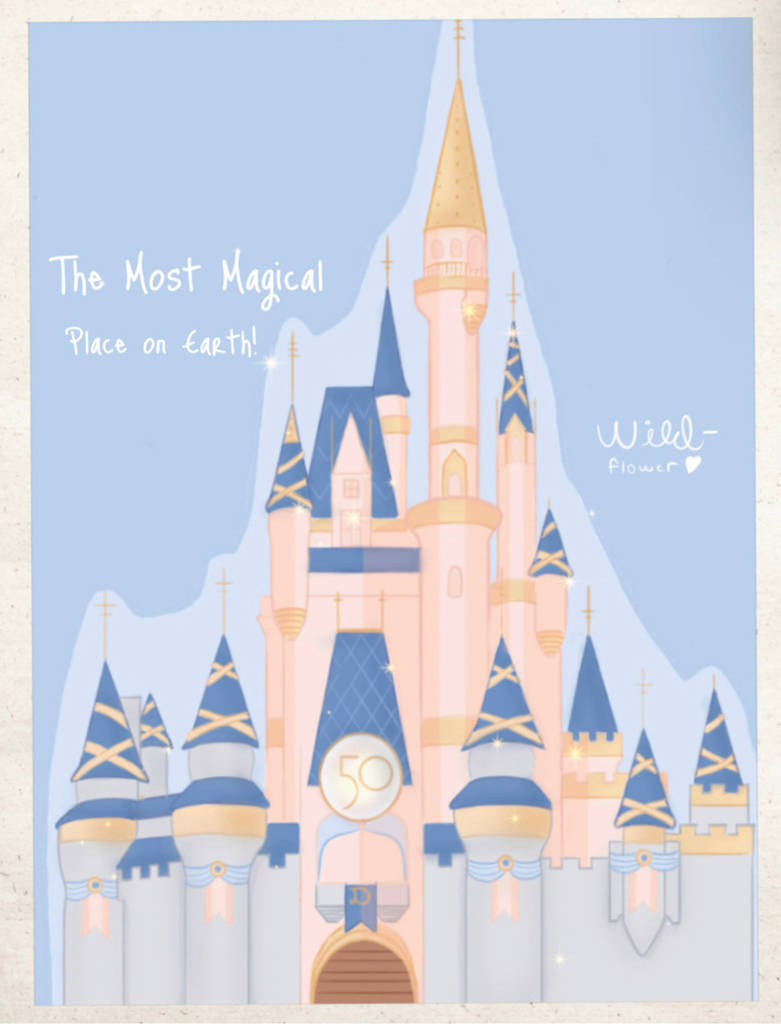 Disney World ~ 50th Anniversary Cinderella Castle by wild-flowerrr on ...
