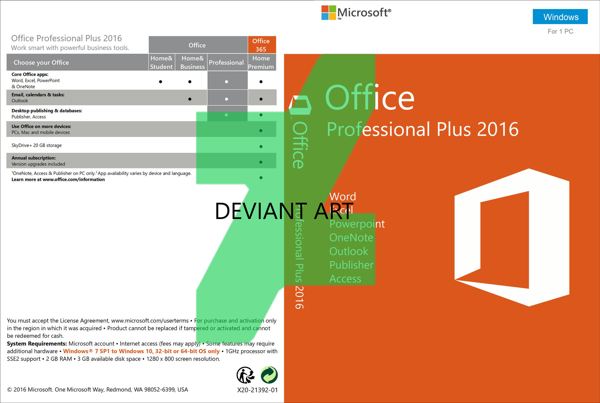 Microsoft Office 2016 Professional Plus DVD Cover by Eamonngbr46273 on ...