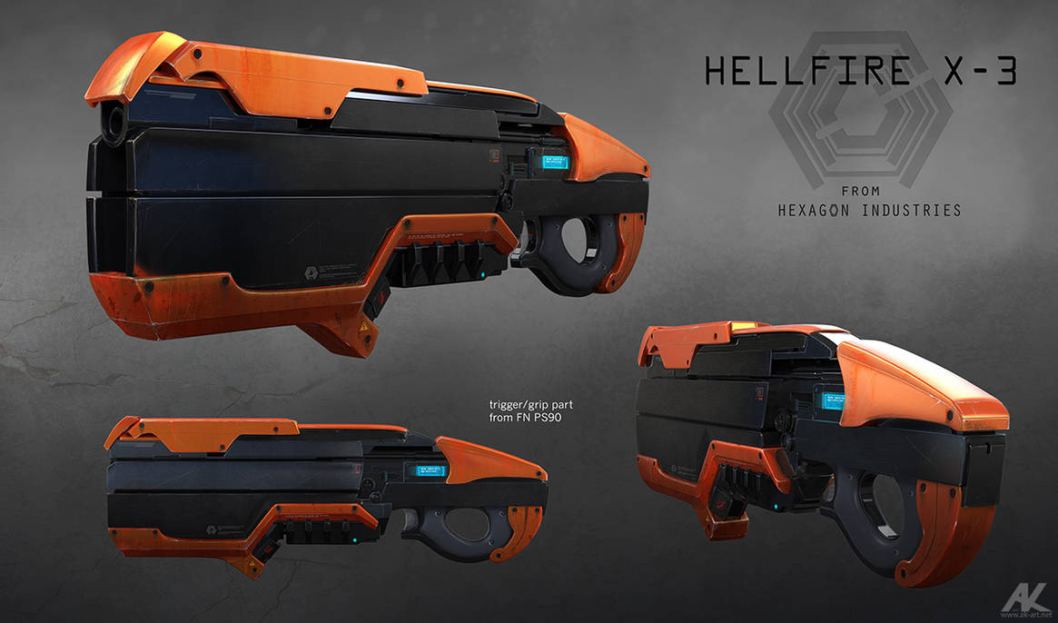 Hellfire X-3 rifle - overall look by adamkuczek on DeviantArt