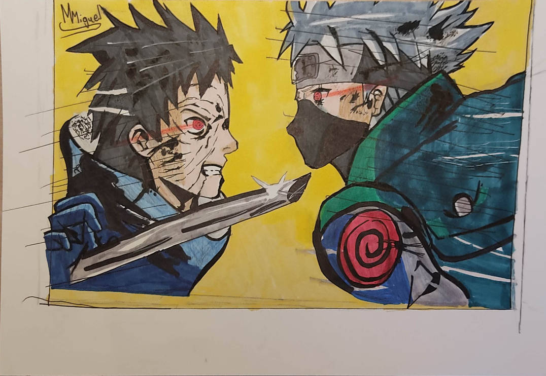 Kakashi Vs Obito By Mlg2000 On DeviantArt kakashi-vs-obito-by-mlg2000-on-deviantart