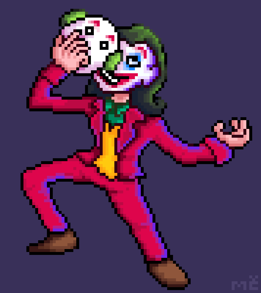 Cool Pixel Art  Joker Pixel Art