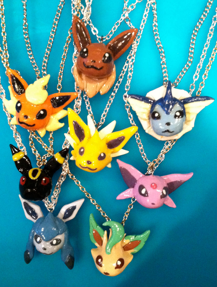 Pokemon Necklaces: Eevee and the Eeveeloutions