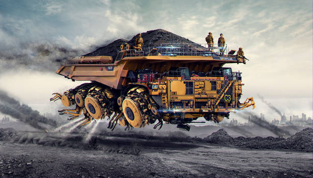 Heavy mining dump truck Caterpillar 798