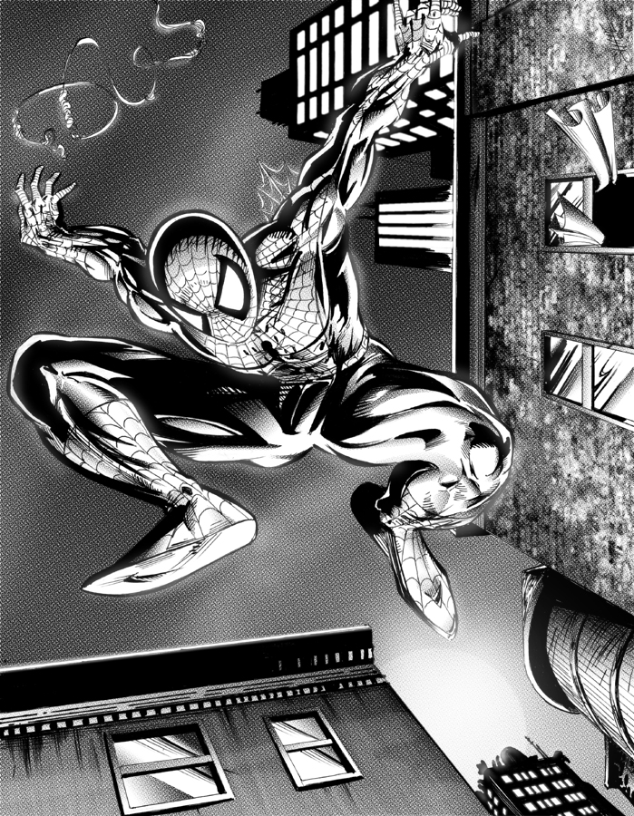 Spider-man black and white by shanepeters on DeviantArt