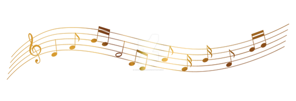 Golden Music Notes (15) by anavringold on DeviantArt