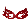 Carnival Mask Glitter Red (8)