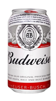 budweiser can Isolated On Transparent Background