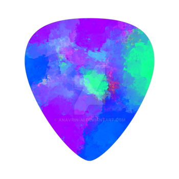 Guitar Pick Music Note Watercolor (75)