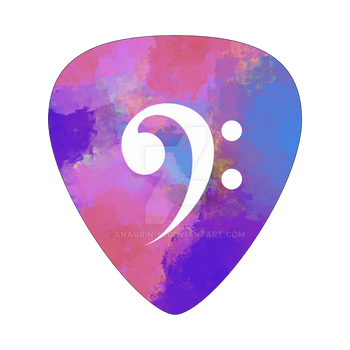 Guitar Pick Music Note Watercolor (55)