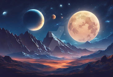 Full Moon Night Landscape Background (46)