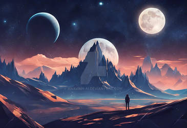 Full Moon Night Landscape Background (48)