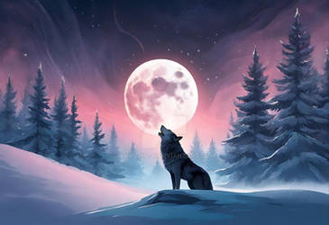 Wolf Howling At The Full Moon (54)