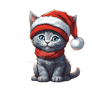 Christmas Cat Santa Claus PNG (9)