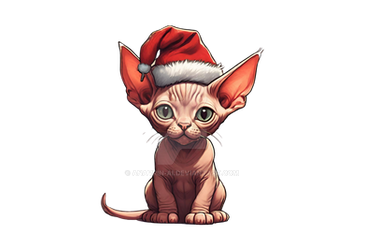 Christmas Cat Santa Claus PNG (26)