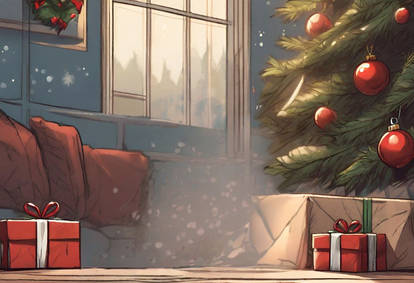 FREE Christmas background greeting card illustrati