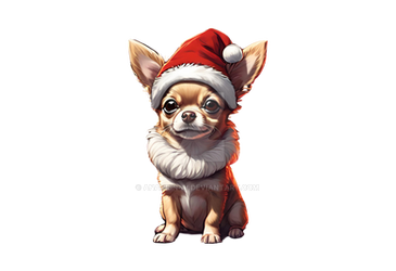 chihuaua Puppy dog christmas PNG (2)