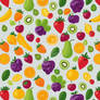 Fruits watercolor seamless pattern AI generated-05