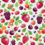 Fruits watercolor seamless pattern AI generated-10