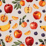 Fruits watercolor seamless pattern AI generated-19