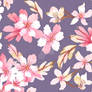 Sakura flowers seamless pattern AI generated (136)