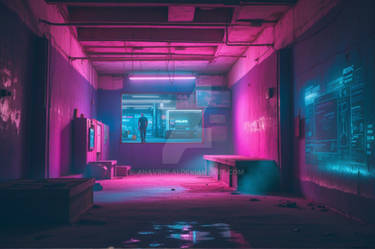 A visually striking holographic grungy cybercrime 