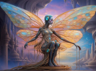 Amalgamation of ethereal fairy-like creatures and 