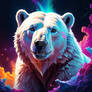 Colorful Polar Bear Illustration. Design for tshir