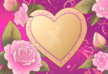 Valentines day card luxury background template, fr