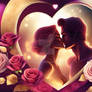 Valentines day card luxury background template, fr