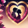 Valentines day card luxury background template, fr