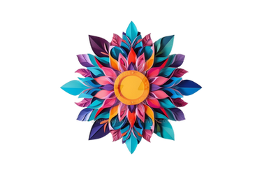 3d flower isolated transparent background