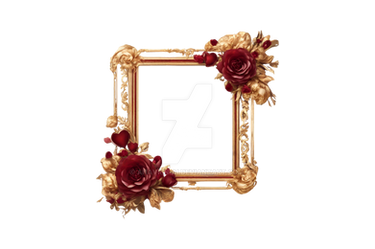 Luxury floral frame isolated on transparent bg (10