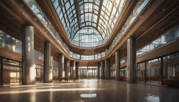 Modern architecture, interior with a corridor. AI by anavrin-stock on ...