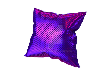 3D purple metallic cushion