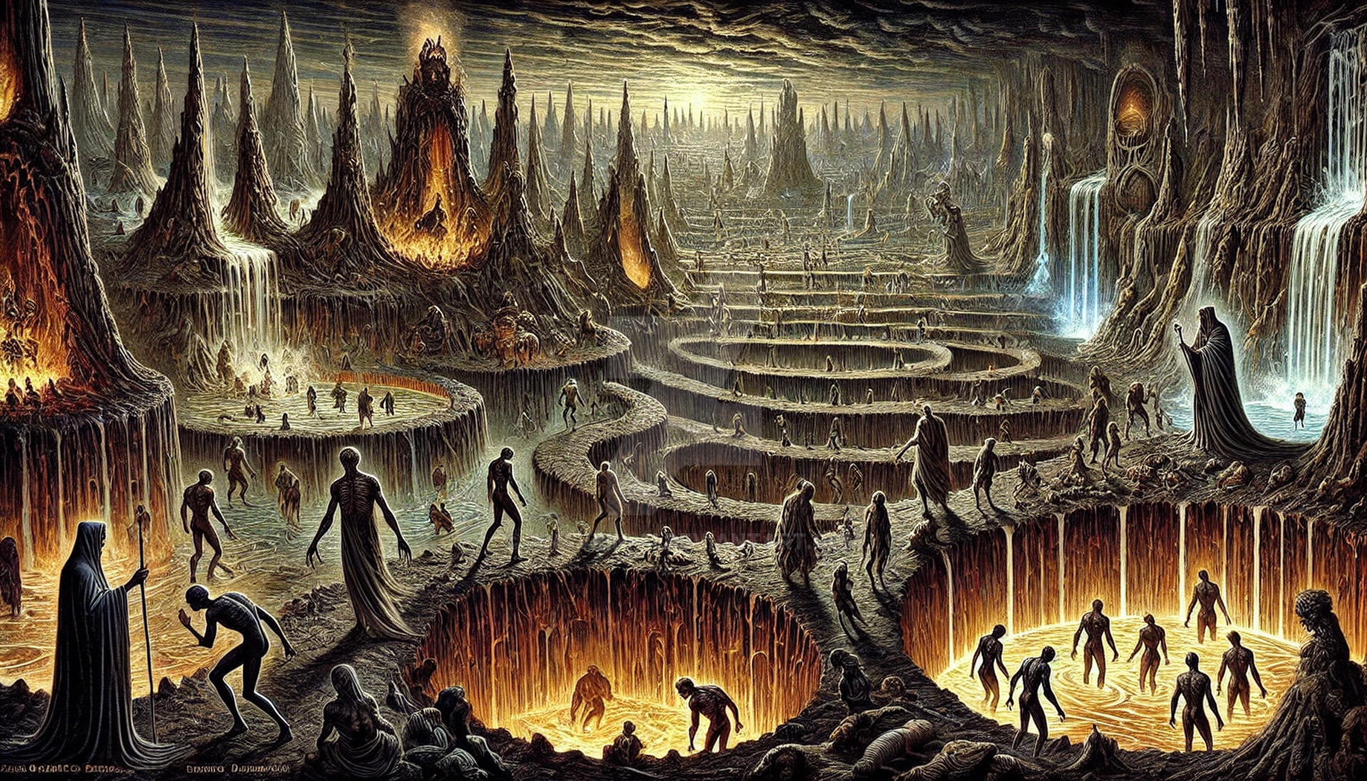 8th circle of Hell the Malebolge (fraud) (1) by anavrin-ai on DeviantArt