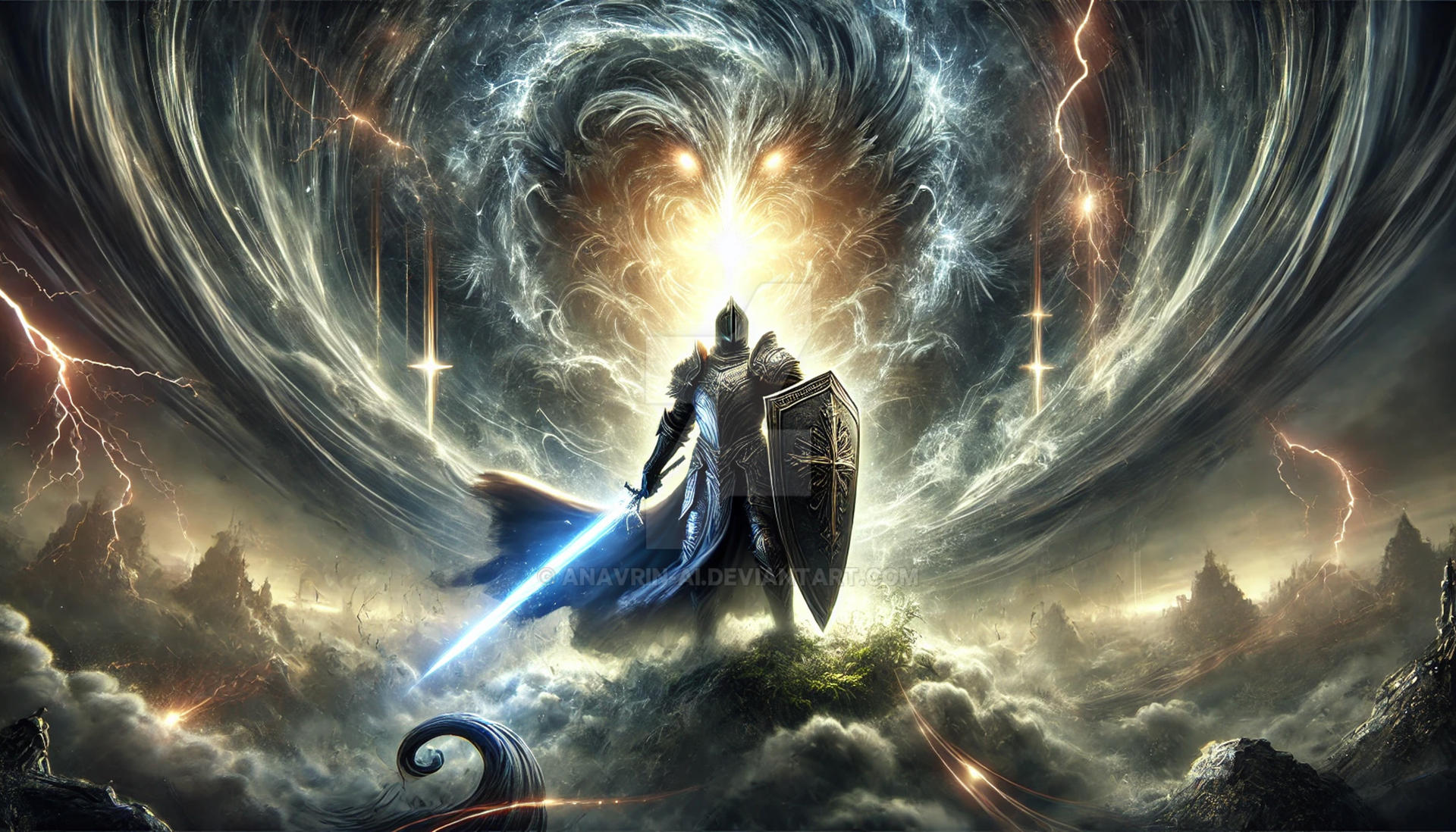 Holy Dark Rage Knight Holy Knight - Dark Fantasy - Premium Wallpaper by anavrin-ai on DeviantArt