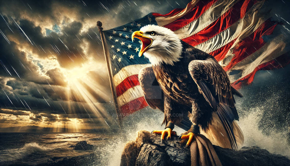 American Bald Eagle USA Flag (4) by anavrin ai on DeviantArt American Bald Eagle USA Flag (4) by anavrin ai on DeviantArt