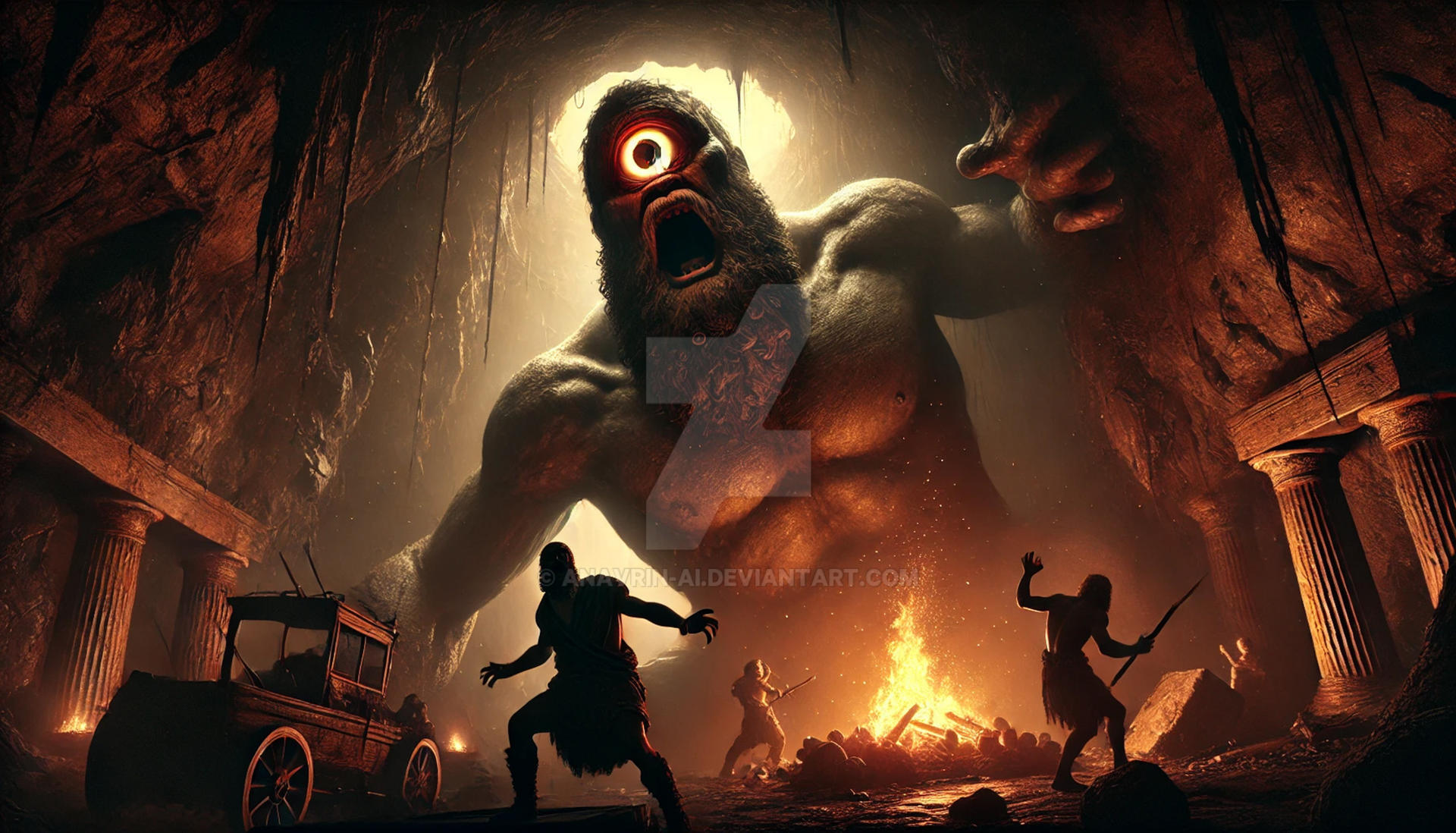 Cyclops Rage The Blinding of Polyphemus The Rage Cyclops 1 by anavrin-ai on DeviantArt