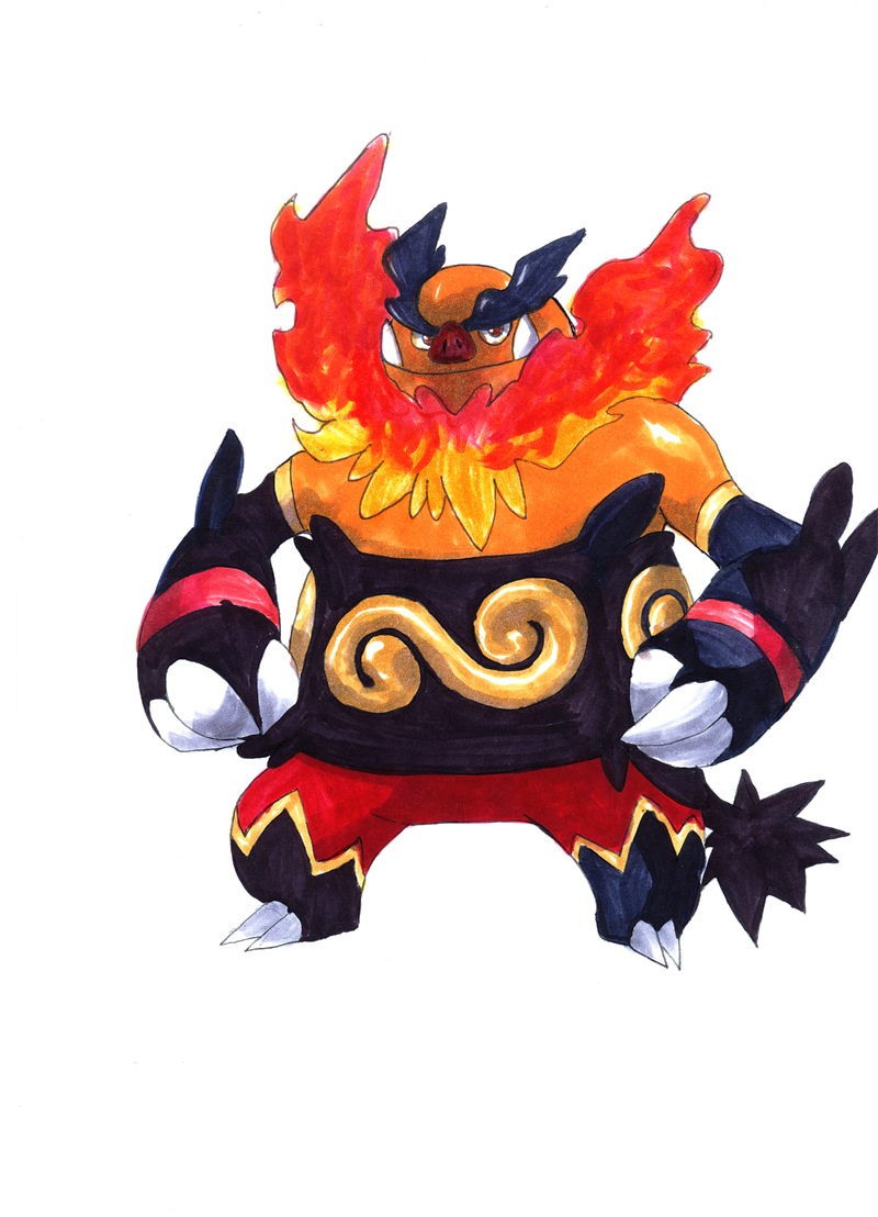 Pokemon Artwork: Emboar by TakkunArt on DeviantArt